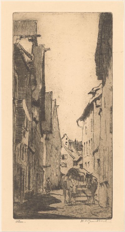 Ulm by Willem Adrianus Grondhout (signed by artist)