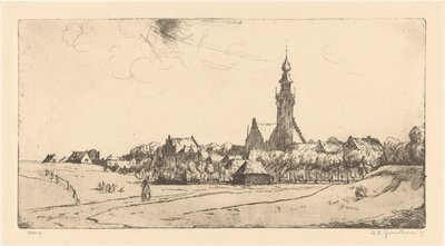 Veere by Willem Adrianus Grondhout (signed by artist)
