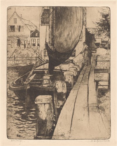 Volendam by Willem Adrianus Grondhout (signed by artist)