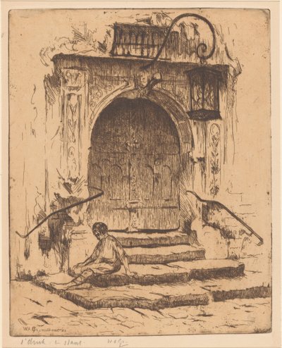 Gate of the Town Hall in Rothenburg ob der Tauber by Willem Adrianus Grondhout