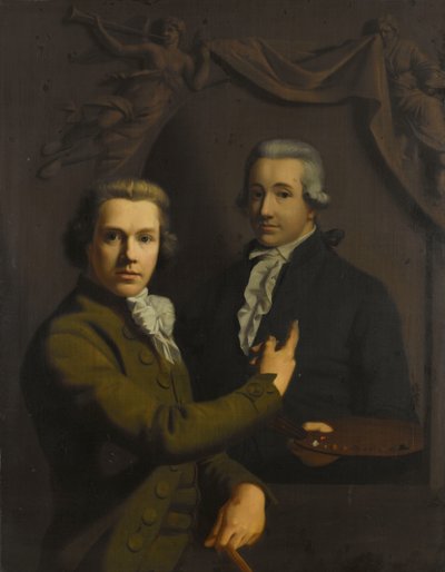 Self Portrait, Pointing at a Portrait of the Artist