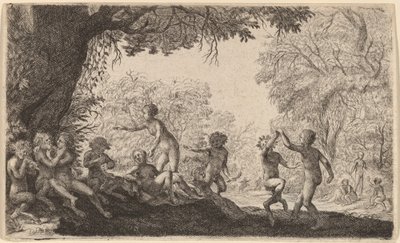 Bacchanal with a Dancing Couple on the Right by Willem Basse
