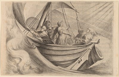Caesar Crossing Stormy Seas by Willem Basse