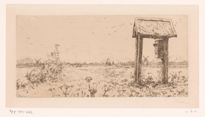 Meadows at the Kaag, with mailbox by Willem Bastiaan Tholen (signed by artist)