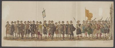 Delft Procession of 1862, Seventh and Eighth Group by Willem Bernardus IJzerdraat