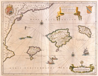 Majorca, Minorca, and Ibiza, including the coasts of Catalonia and Valencia, in 