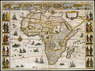 Map of Africa. Plate from an Atlas by Willem Janszoon Blaeu by Willem Blaeu