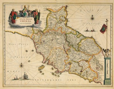 Map of Tuscany region by Willem Blaeu