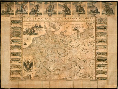 New and Accurate Illustration of Germany in its Entirety by Willem Blaeu