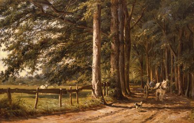 Horsecart on a Country Lane by Willem Carel Nakken