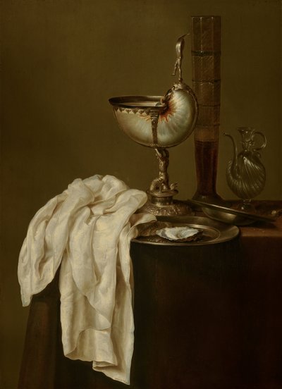 Still Life with a Nautilus Cup by Willem Claesz. Heda