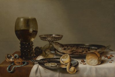 Still Life with a Roemer and Watch by Willem Claesz. Heda
