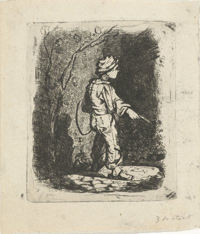 Boy with Hoop by Willem Cornelis van Dijk