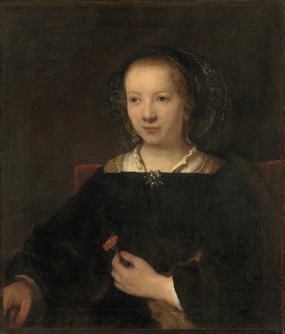 Young Woman with a Carnation by Willem Drost