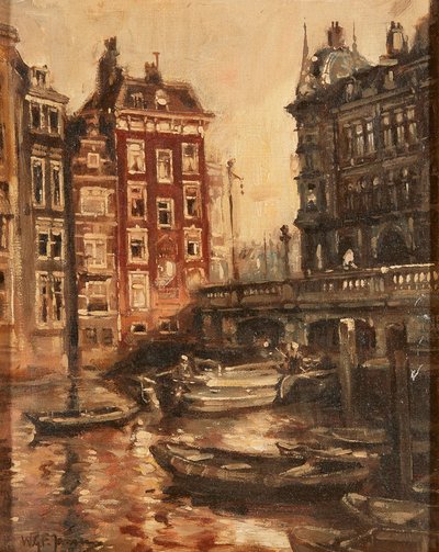 Bridge over the Canal, Rotterdam by Willem Georg Frederik Jansen