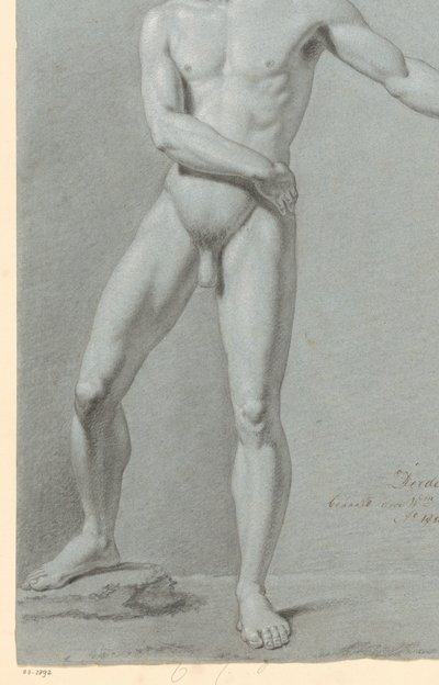 Standing Male Nude, Front View (3rd Prize 1810) by Willem Grebner