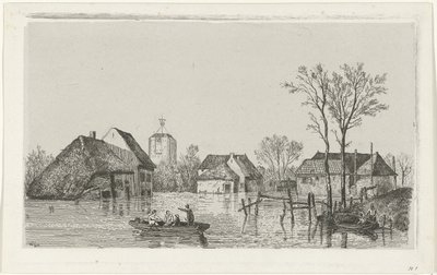 Flood at Beesd, 1855 by Willem Gruyter jr.