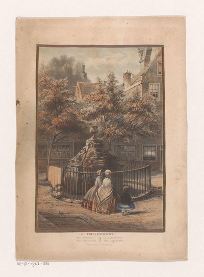 Fountain and Courtyard on the Prinsengracht in Amsterdam by Willem Hekking jr.