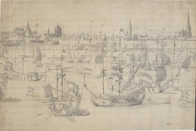 The Dutch Fleet at Copenhagen Road 1658 by Willem I van de Velde