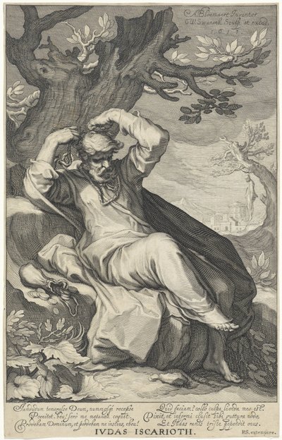 Judas Iscariot Hangs Himself (Sinners from the Old and New Testament series) by Willem Isaacsz. van Swanenburg
