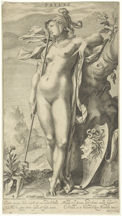 Minerva by a Tree (series title: Judgment of Paris) by Willem Isaacsz. van Swanenburg