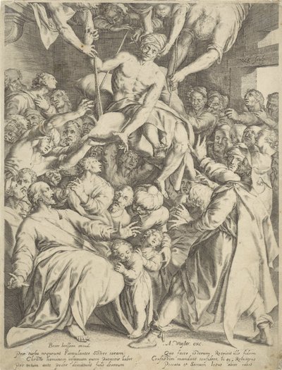 Paralytic Lowered Through the Roof to Christ by Willem Isaacsz. van Swanenburg