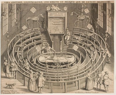 The Anatomical Theatre Hall in Leiden by Willem Isaaksz Swanenburgh