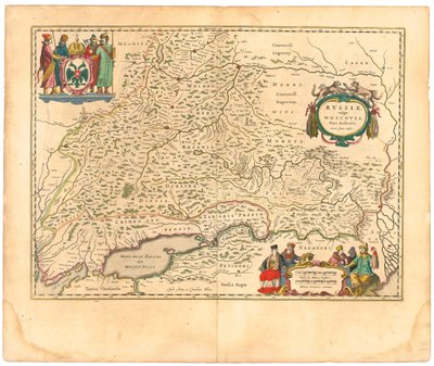 Map of Russia From: Theatrum Orbis Terrarum by Willem Janszoon Blaeu