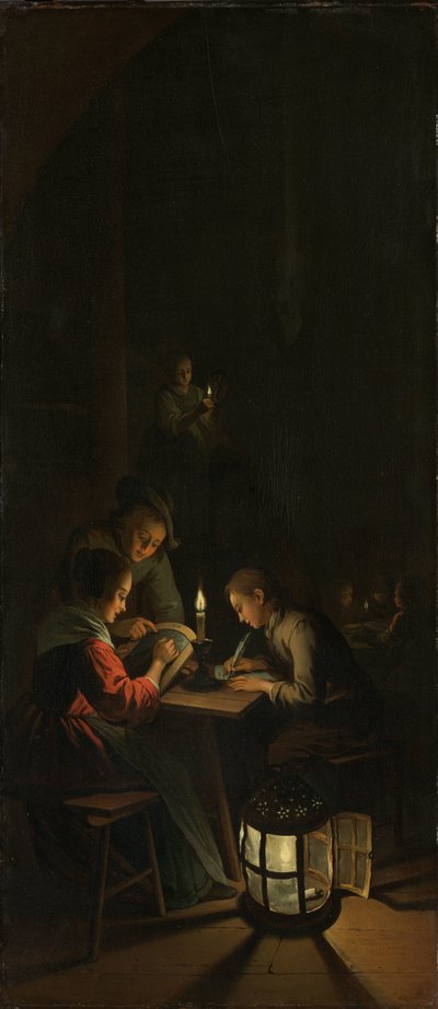 Triptych: Allegory of Art Training by Willem Joseph Laquy