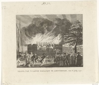 Fire in the National Maritime Warehouse in Amsterdam, July 6, 1791 by Willem Kok