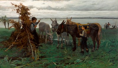 Boys Herding Donkeys by Willem Maris