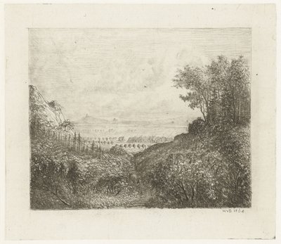 Hill Landscape with Road to Valley by Willem Matthias Jan van Dielen