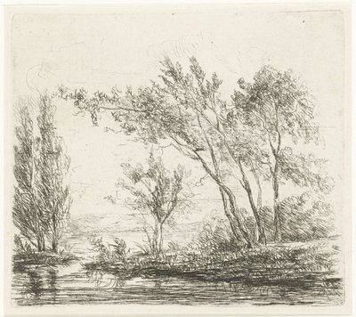 Landscape with Trees by Water by Willem Matthias Jan van Dielen