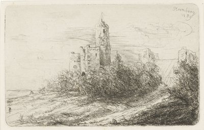 Ruins of Castle at Stromberg by Willem Matthias Jan van Dielen