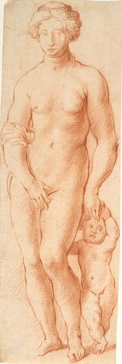 Venus and Cupid. Sculpture Group Seen from the Front by Willem Panneels