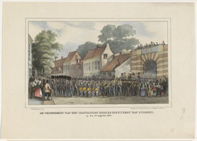 The Return of the Mobile Battalion of Utrecht, on August 19, 1834 by Willem Pieter Hoevenaar