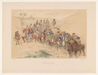 Fourth Group of Utrecht Masquerade in 1856 by Willem Pieter Hoevenaar