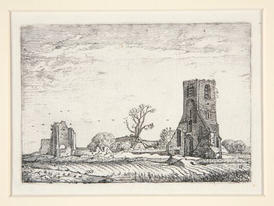 Ruins of a Church (Chapel of Eykenduynen near The Hague), Plate 10 from The Set of the Landscapes by Willem Pietersz. Buytewech