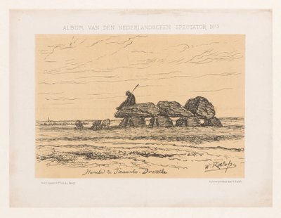 Dolmen at Tynaarlo in Drenthe (Album of the Dutch Spectator No 3) by Willem Roelofs (I)