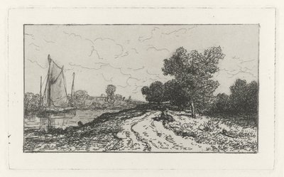 Country Road along a Canal by Willem Roelofs (I)