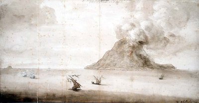 View of Stromboli, c.1661-5 by Willem Schellinks