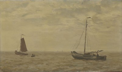 Seascape with Fishing Boats by Willem Tholen