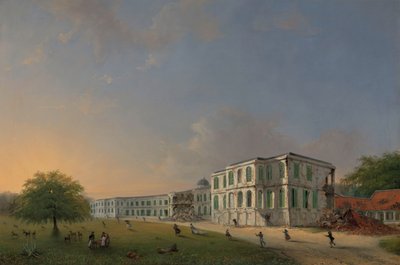 Front View of Buitenzorg Palace after the Earthquake of 10 October 1834 by Willem Troost (II)
