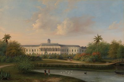 Rear View of Buitenzorg Palace before the Earthquake of 10 October 1834 by Willem Troost (II)