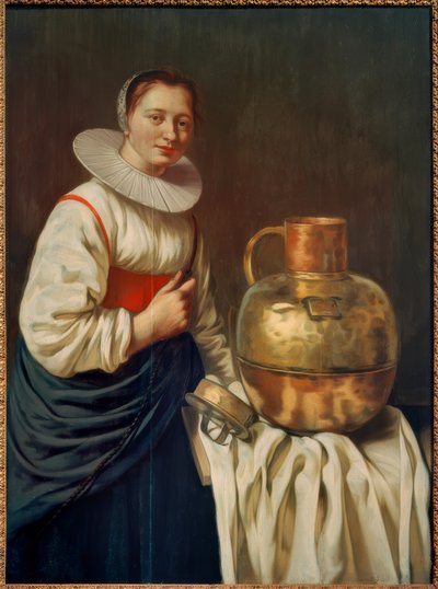 A Woman with Copper Jug by Willem Van Odekercken