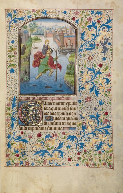 Saint Christopher Carrying the Christ Child by Willem Vrelant