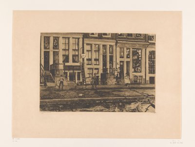 View of Oude Waal in Amsterdam by Willem Witsen (signed by artist)