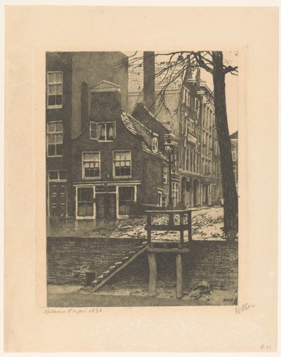 View of the Bierhaven and Oranjestraat in Rotterdam by Willem Witsen (signed by artist)