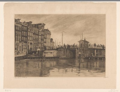 View of the Kraansluis in Amsterdam by Willem Witsen (signed by artist)