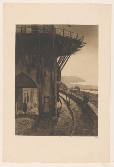 View of the Molenpoort in Wijk bij Duurstede by Willem Witsen (signed by artist)